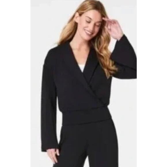 SPANX® AirEssentials Shawl Collar Wrap Top Sz. XL - Picture 2 of 7